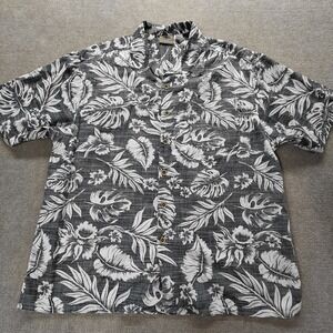 Maui and Sons Floral Hawaiian Button Down Shirt Mens XL Vacation Beach Casual